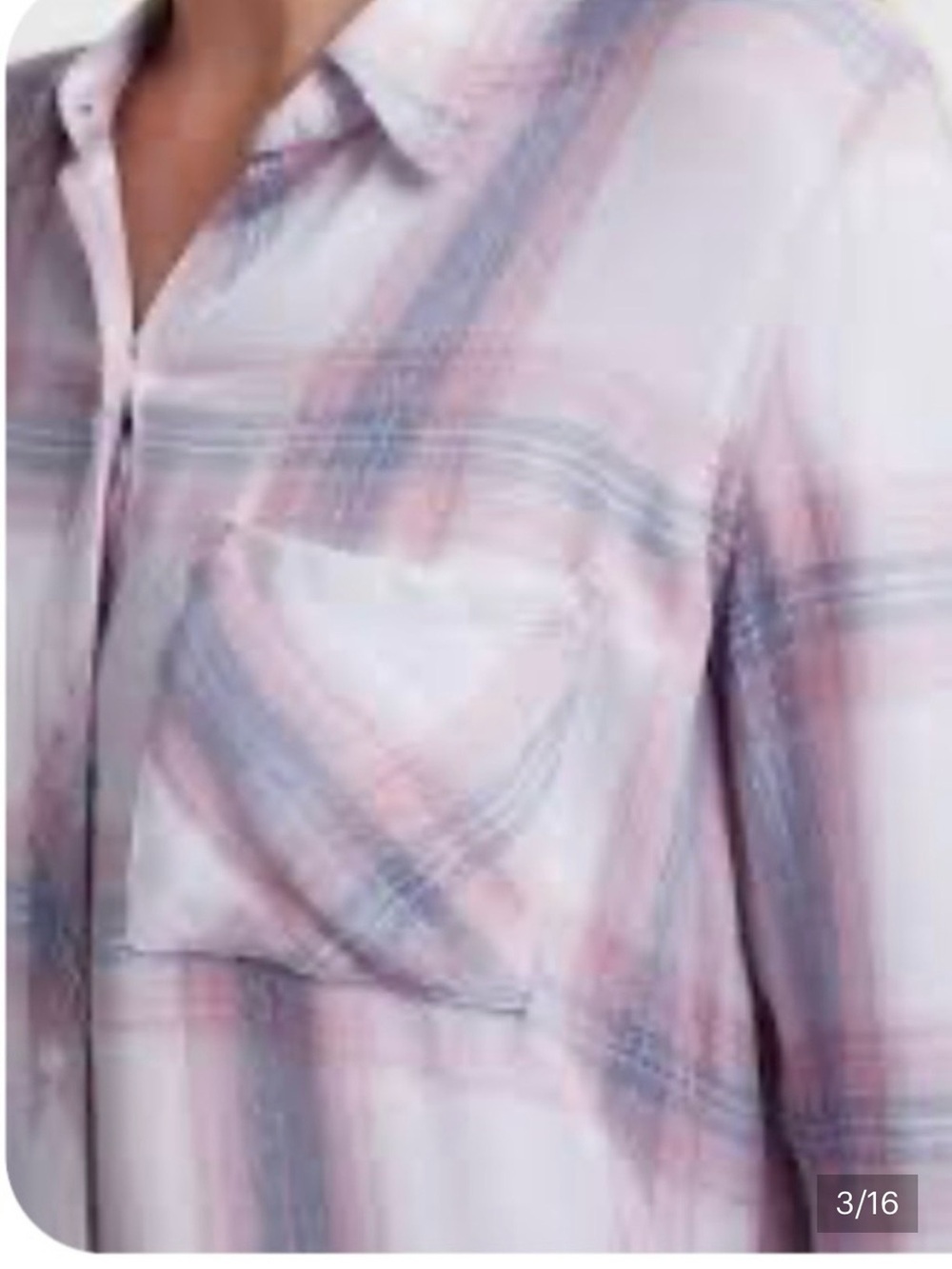 Rails Hunter plaid button-down shirt white/ pink Peony colorway Size Small - Picture 5 of 13